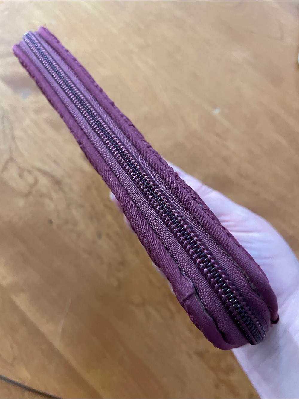Vera Bradley Quilted RFID Zip Wallet in Maroon - Picture 6 of 11